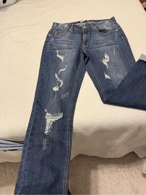 Altard State Distressed Dark Blue Women's Jeans